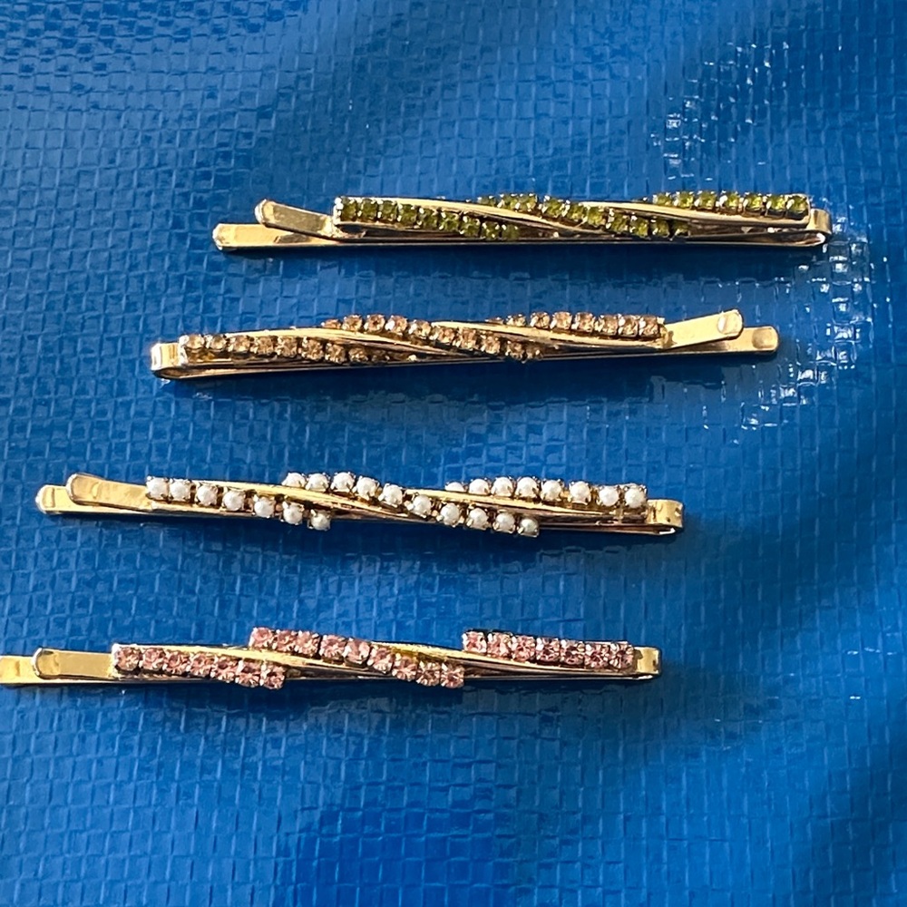 Hair Bling - Rhinestone and Faux Pearl Bobby Pins